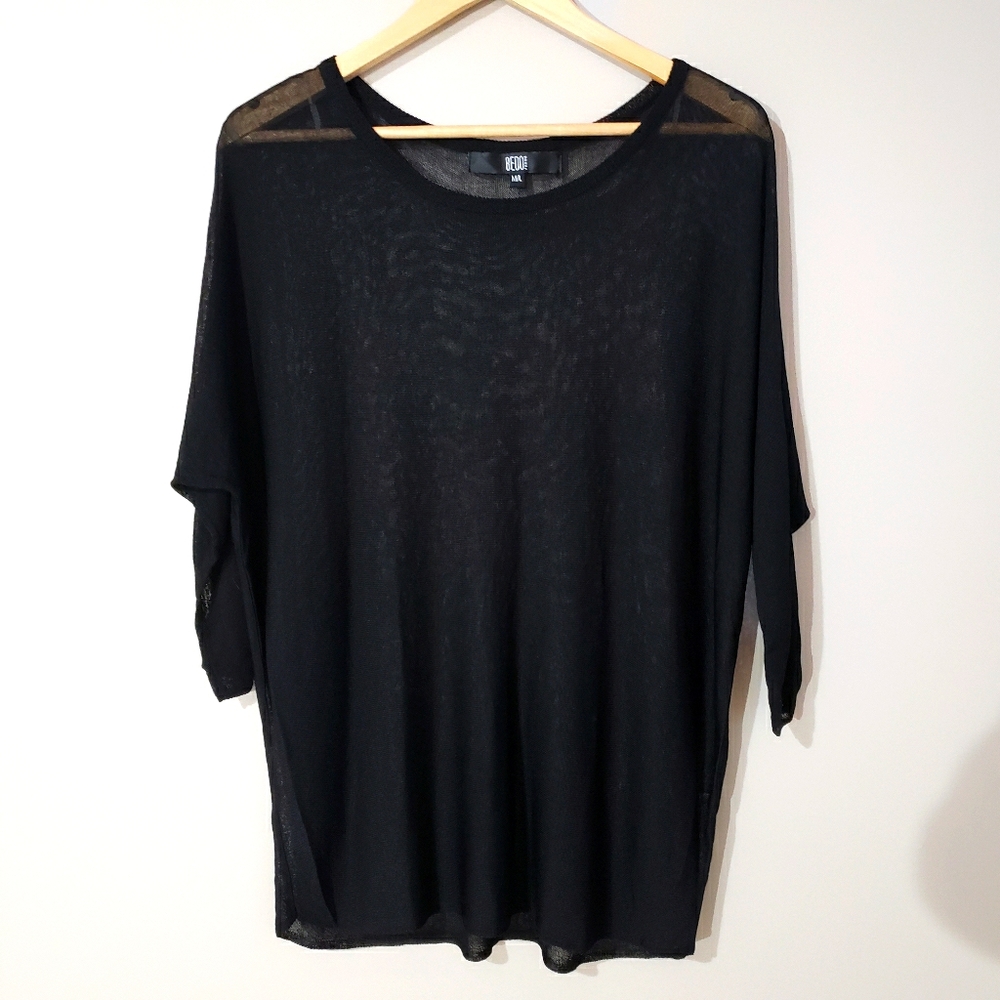Bedo Short Sleeve Sheer Sweater Top